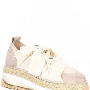 Free People Cream and Tan Espadrilles